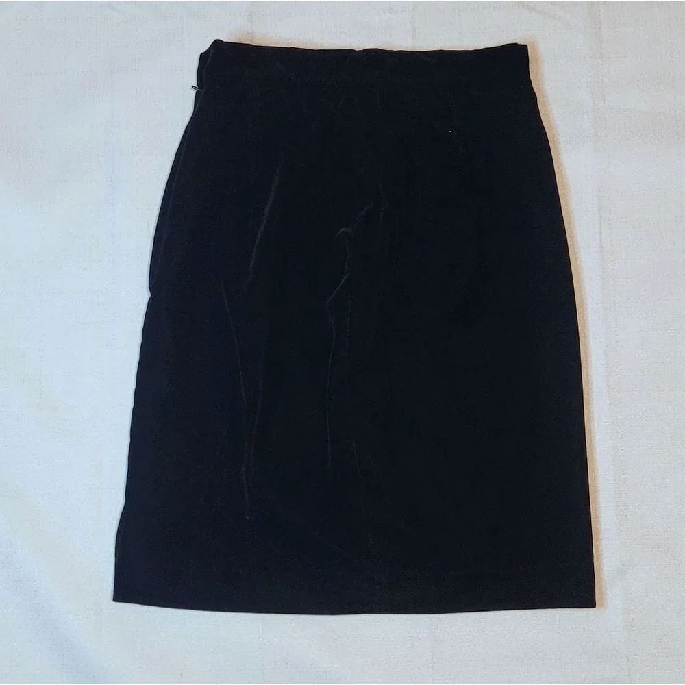 Jessica McClintock Black Velvet Skirt Size 4